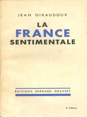 cover image of La France sentimentale